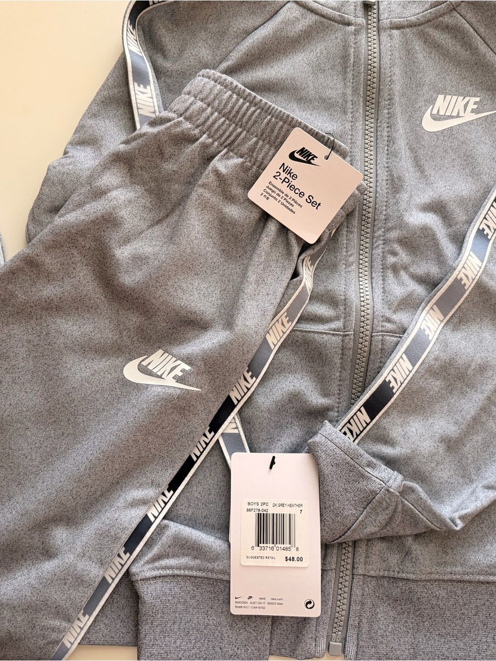 Nike Kids Gray Logo Track Jacket & Joggers